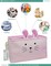 Rectangular Fabric Storage Bin Box Laundry Basket with Dinosaur Prints for Nursery Storage, Storage Hamper, Gift Baskets (Pink Rabbit)